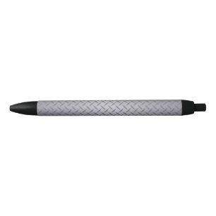 Caneta Preta Black to Cinza Diamondplate Steel Look
