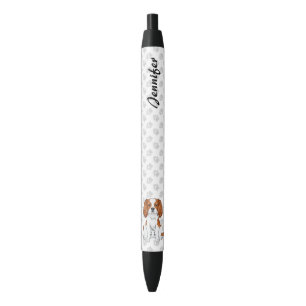 Caneta Preta Blenheim Cavalier King Charles Spaniel & Name