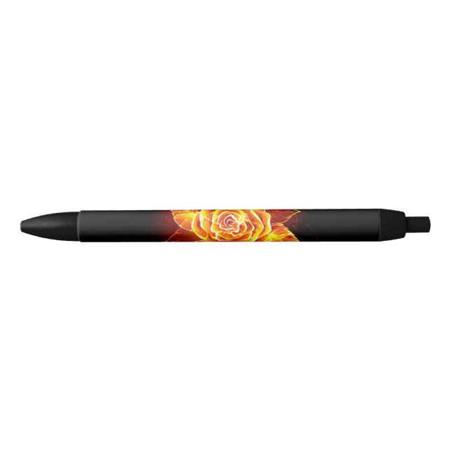 Caneta Preta Blooming Fire Rosa (Frente)