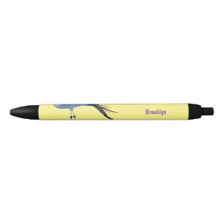 Caneta Preta Blue crane bird cartoon illustration