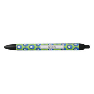Caneta Preta Bola Azul Billiard Número Dois Padrão Personalizar