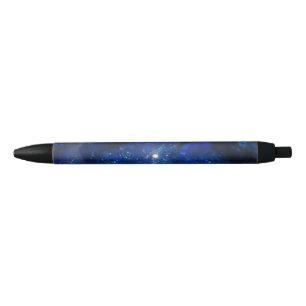 Caneta Preta Bolhas de Vidro Azul Queda
