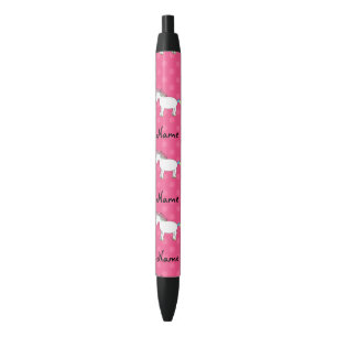 Caneta Preta Bolinhas conhecidas personalizadas do rosa do