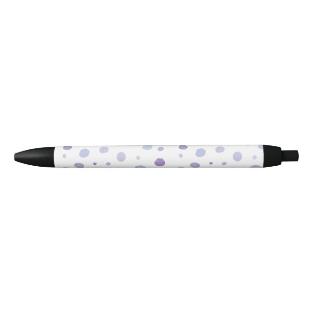 Caneta Preta bolinhas pintadas à mão (Frente)