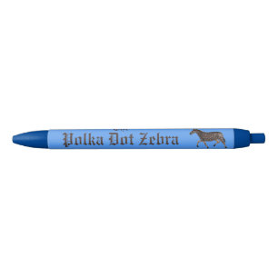 Caneta Preta Bolinhas Zebra - Pub Inglês