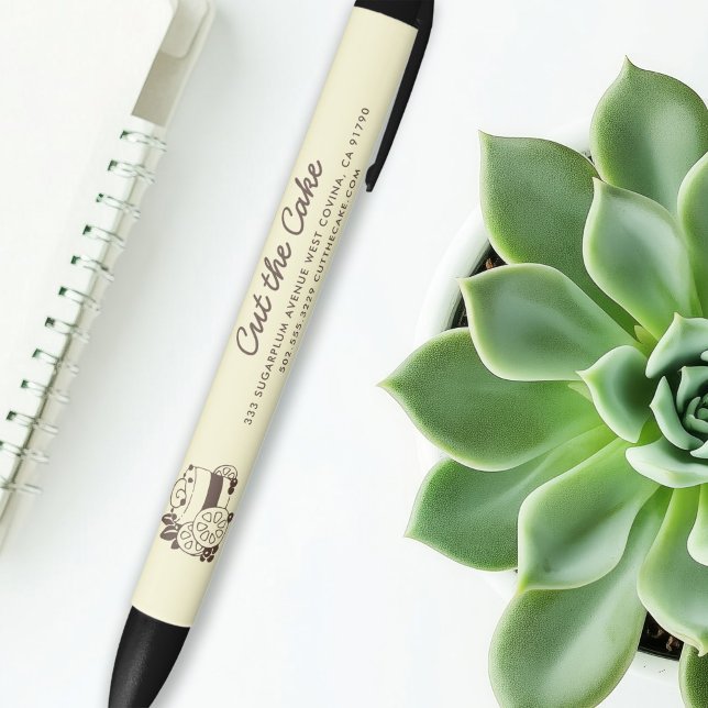 Caneta Preta Bolo Logotipo para Empresas (Criador carregado)