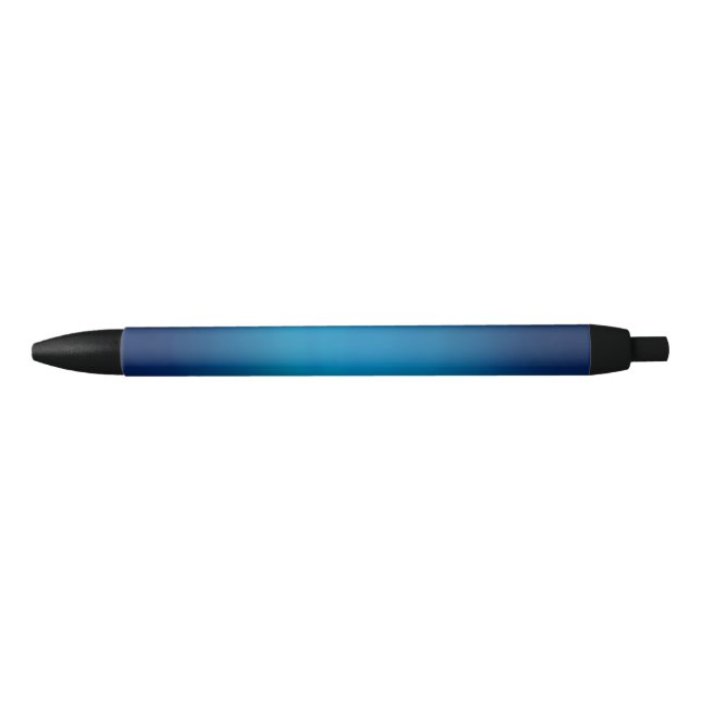 Caneta Preta Brilho Azul Profundo Subaquático (Frente)