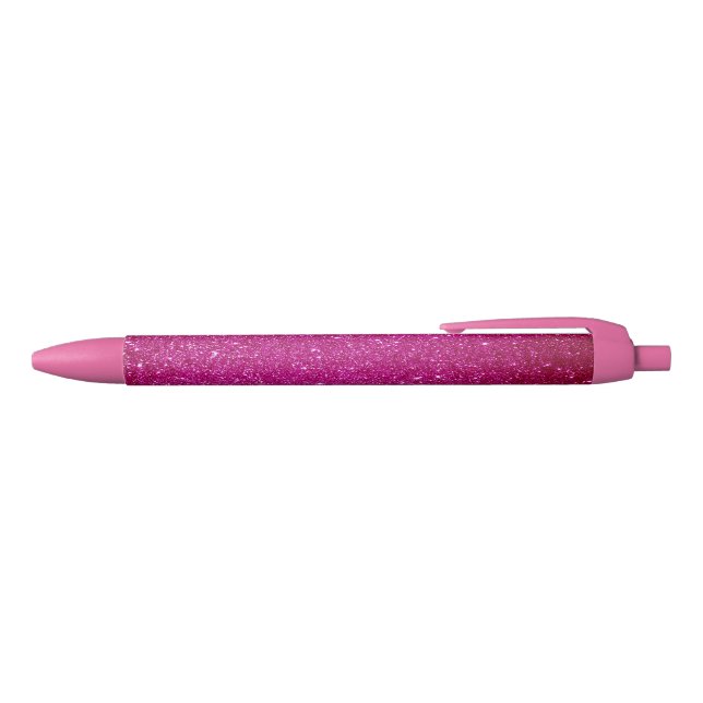 Caneta Preta Brilho magenta cor-de-rosa personalizado (parte de cima)