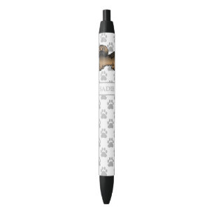 Caneta Preta Brindle Havanese - Cão e Nome do Cartoon