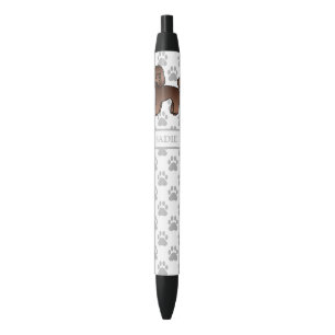 Caneta Preta Cachorro e Nome do Cartoon de Toy Marrom