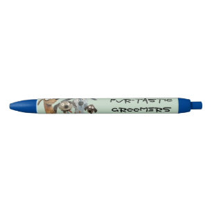 Caneta Preta Cachorro engraçado de aquarela Pet Shop Boutique A