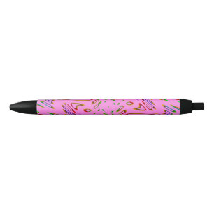 Caneta Preta Caleidoscópio Rosa