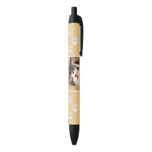 Caneta Preta Calico Cat Painting - Gato Original Bonito