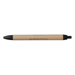 Caneta Preta Caligrafia monograma marrom minimalista profission