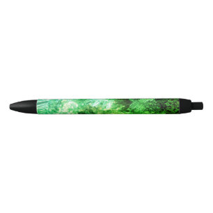 Caneta Preta Camadas de Cristais Verdes