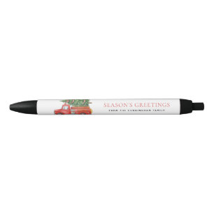 Caneta Preta Caminhão de Bombeiros de Natal Personalizado Moder