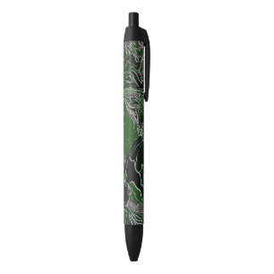 Caneta Preta Camo do Exército Verde Funky