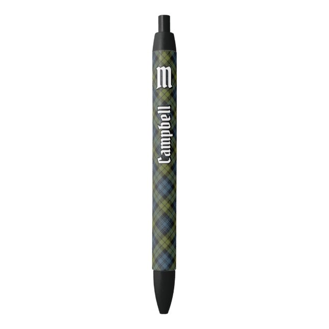 Caneta Preta Campbell Tartan (Frente Vertical)