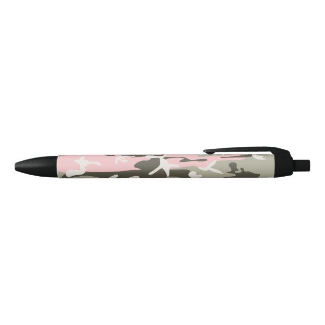 Caneta Preta Camuflagem rosa e verde, Militares, Exército (parte de cima)