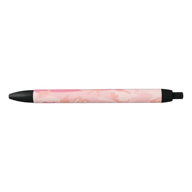 Caneta Preta Camuflagem Rosa, Militar, Exército (Frente)