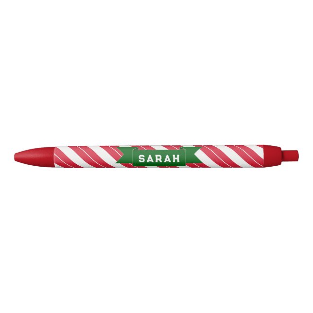 Caneta Preta Cané de Doces de Natal Personalizado (Frente)