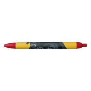 Caneta Preta cão amarelo