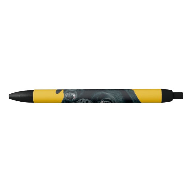 Caneta Preta cão amarelo (Frente)