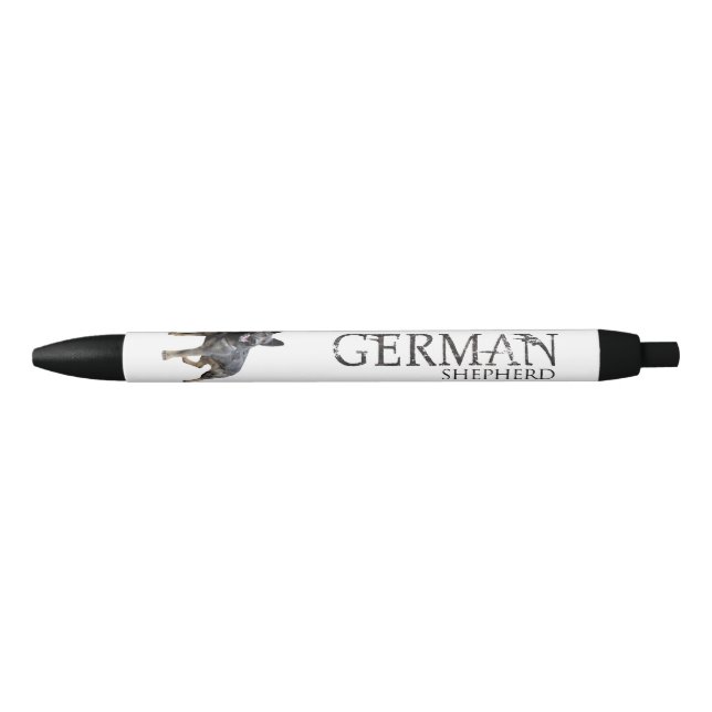 Caneta Preta Cão de german shepherd de trabalho - GSD (Frente)