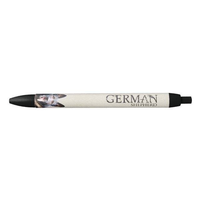 Caneta Preta Cão de german shepherd de trabalho - GSD (Frente)