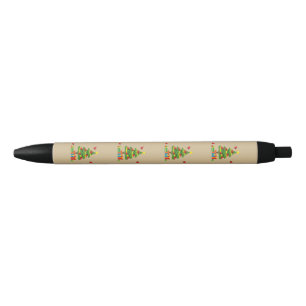 Caneta Preta Cardeais Vermelhos - Merrier Natal Passado Junto