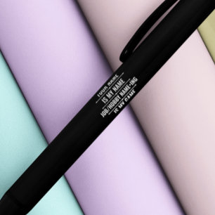 Caneta Preta Cargo Engraçado Personalizado e Nome do Hobby