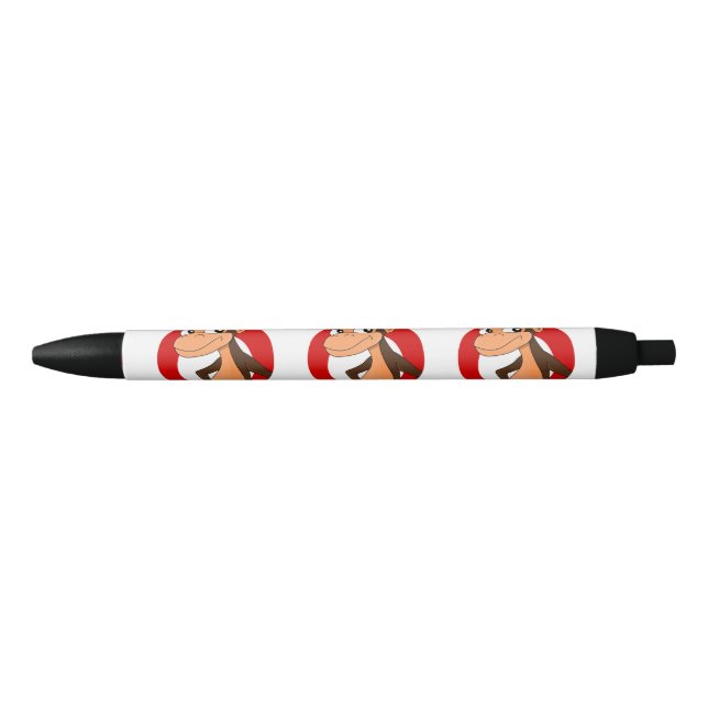 Caneta Preta Cartoon Chimp (Frente)