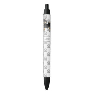 Caneta Preta Cartoon Malamute Preto E Tan