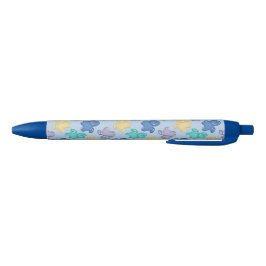 Caneta Preta Cavalo de Goma Berry Glacial Gelo Azul