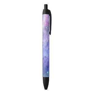 Caneta Preta Céu Estrelado de Aquarela Roxa Amante do Espaço Ga