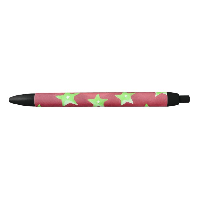 Caneta Preta céu vermelho com estrelas (Frente)