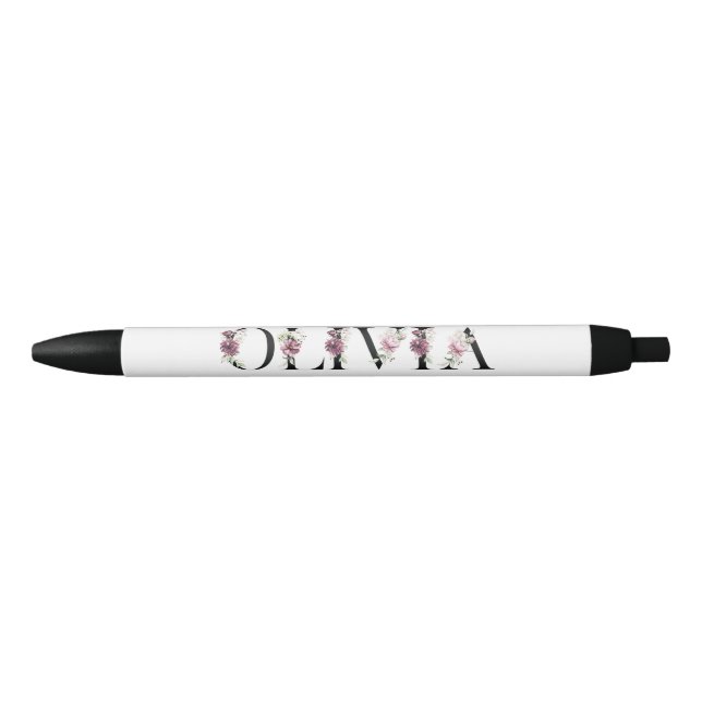 Caneta Preta Chamo-me Olivia. Chamo-me Olivia. (Frente)