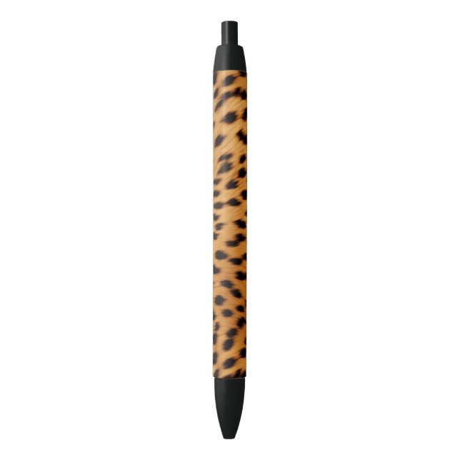 Caneta Preta Cheetah Animal fur (Frente Vertical)
