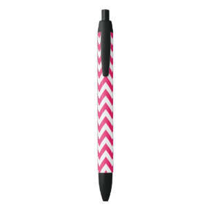 Caneta Preta Chevron cor-de-rosa