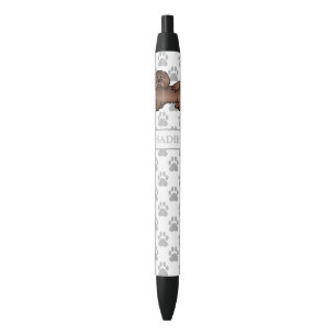 Caneta Preta Chocolate Havanês - Cão e Nome da Cartoon