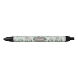 Caneta Preta Cinza de hortelã-da-índia Elegante