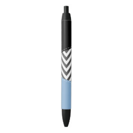 Caneta Preta Cinza Zigzag, Cinza Chevron, Zigzag Patterno, Azul