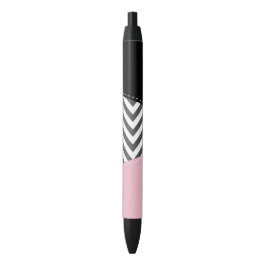 Caneta Preta Cinza Zigzag, Cinza Chevron, Zigzag Patterno, Rosa