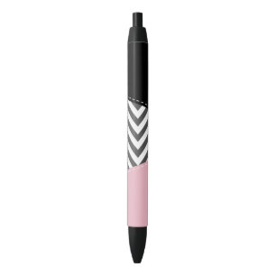 Caneta Preta Cinza Zigzag, Cinza Chevron, Zigzag Patterno, Rosa