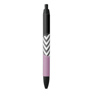 Caneta Preta Cinza Zigzag, Cinza Chevron, Zigzag Patterno, Roxo