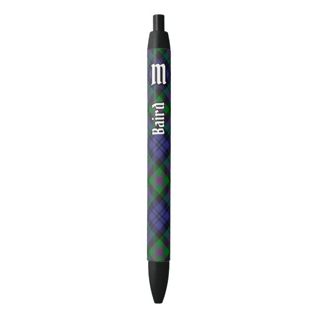 Caneta Preta Clan Baird Tartan (Frente Vertical)