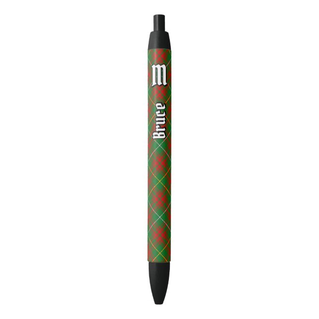 Caneta Preta Clan Bruce Hunting Tartan (Frente Vertical)