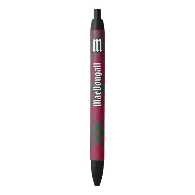 Caneta Preta Clan MacDougall Tartan (Frente Vertical)