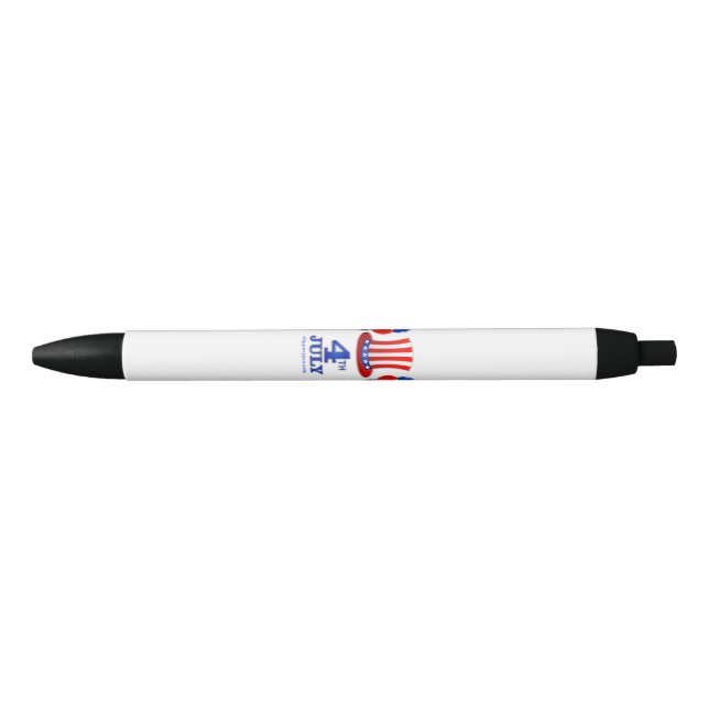 Caneta Preta Clássico do dia da Independência de 4 de julho do  (Frente)
