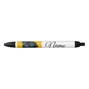 Caneta Preta Cobertor personalizado com foto de animal colorido